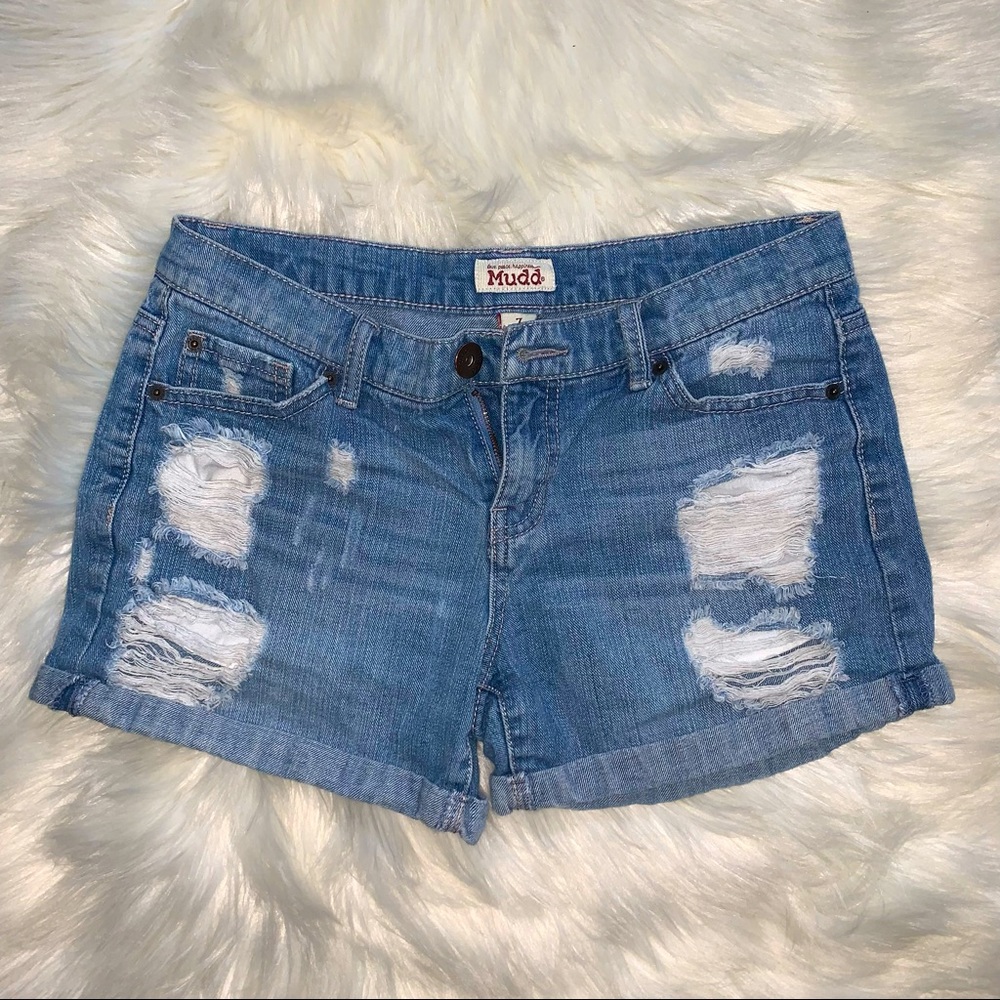 Mudd Ripped Jean Short